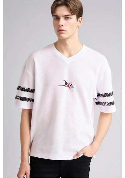 Defacto %100 Pamuk Loose Fit Tişört F8669ax26spwt34 Beyaz-wt34