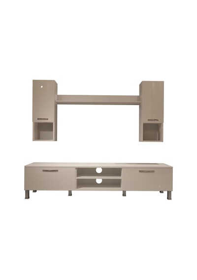 Decoraktiv Eko 5da Slm Dvd Krom Ayaklı Tv Ünitesi Tv Sehpası Beyaz