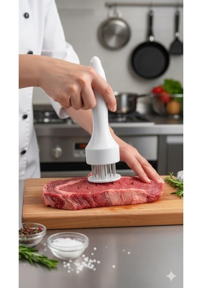 Pratik Et Dövme Ve Yumuşatma Aparatı Paslanmaz Çelik 20 İğneli Profesyonel Tenderizer 20 X 5 Çok Renkli