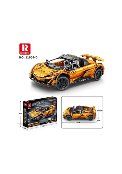 Reobrix Technic 11004-d 1/10 Mclaren 675lt Spider Araba Kumanda&motorlu Yaratıcı Yapı Blok Seti Building Blocks - 1886 Parça