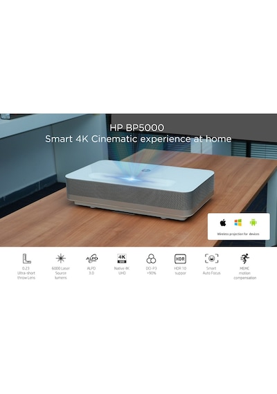Hp Bp 5000 Plus 4k Laser 120' Projeksiyon Tv