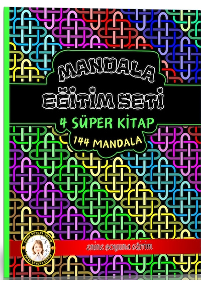 Mandala Boyama Eğitim Seti 4 Süper Kitap