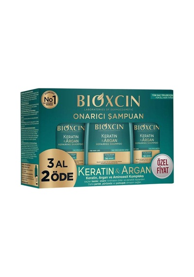Bioxcin Keratin Ve Argan Bariyer Onarıcı Şampuan 300 Ml - 3 Al 2 Öde