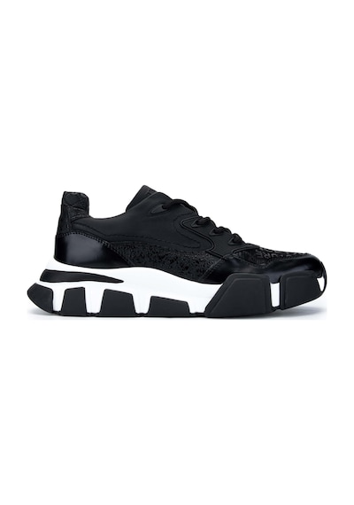 Tamer Tanca Erkek Hakiki Deri Siyah Sneakers & Spor Ayakkabı 1145 12546-y Erk Ayk Y246 Sıyah Kms
