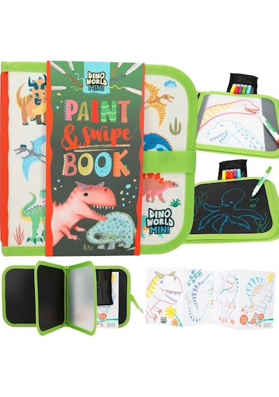 Topmodel Dino World Paint & Swipe Book