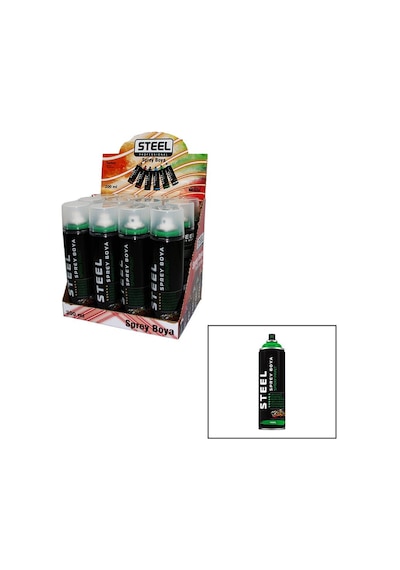 Steel Yeşil Sprey Boya 200ml- 12'li Paket