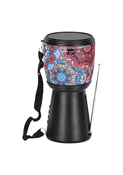 Rose Sp-601 El Fenerli Taşınabilir Solar Şarjlı Bluetooth Fm Radyo Desenli Hoparlör