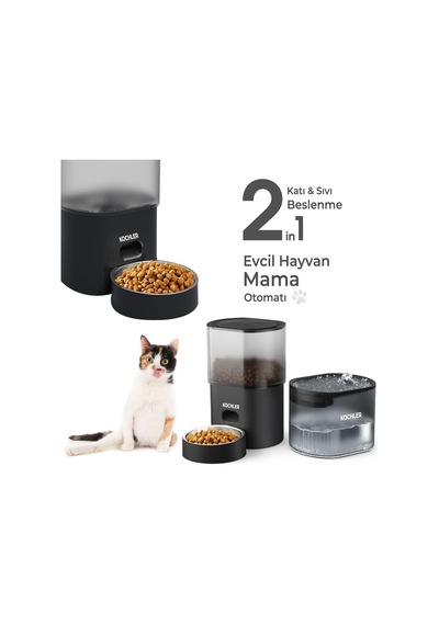 Evcil Hayvan Kedi Mama Ve Su Otomatı Akıllı Besleme Ünitesi