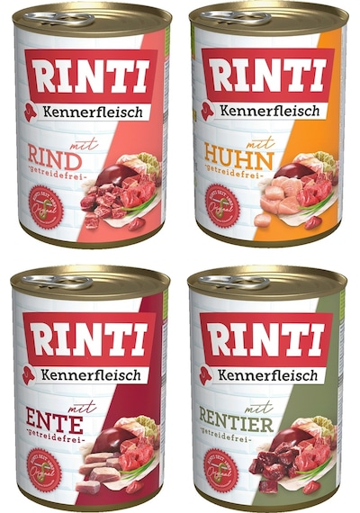 Rinti 4 Çeşit Karma Gurme Köpek Konservesi 400 G X 4 Adet