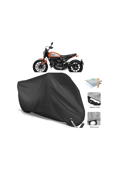 Ducati Scrambler Icon Motor Branda (Bağlantı, Kilit Uyumlu)-Siyah (457266800)