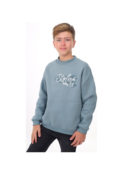Toontoy Erkek Çocuk Baskılı Sweatshirt Mavi