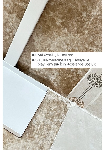 6 Parça Banyo Seti Çöp Kovası, Wc Fırça, Tuvalet Kağıtlık, Diş Fırçalık, Sıvı Sabunluk, Sabunluk Beyaz