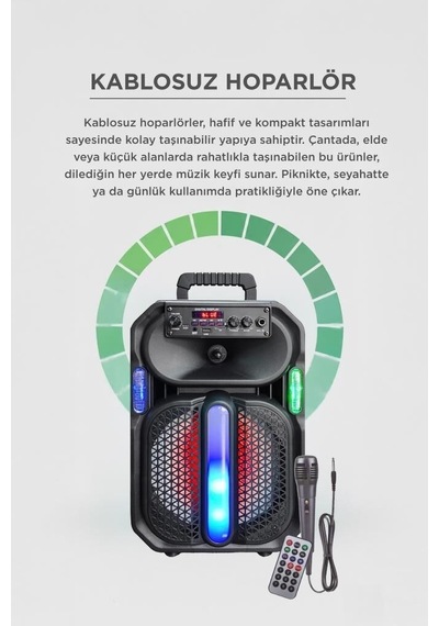 Özel Üretim Taşınabilir Parti Aktivite Bluetooth Hoparlör D26 Siyah