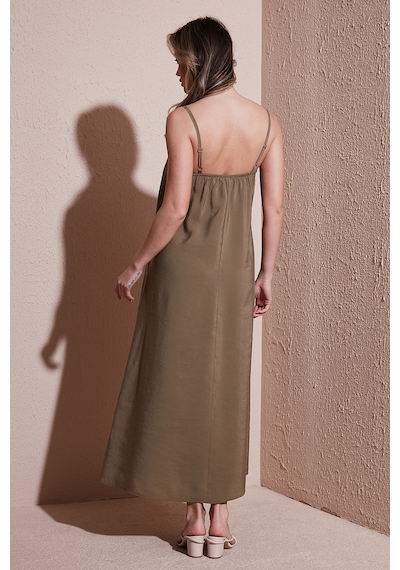 Fashion Friends Bayan Elbise 25y0501k1 Haki Haki