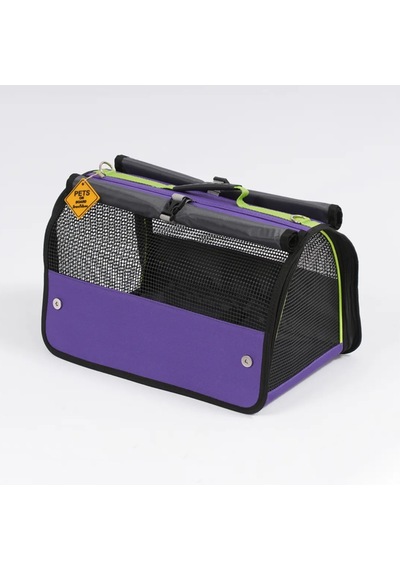 Reyo Brave Paws Flybag Plastik Yırtılmaz Fileli Kedi Ve Köpek Taşıma Çantası Seyahat Çantası Mor 45x25x26cm