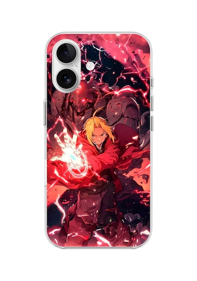 Apple Uyumlu iPhone 16 Şeffaf Kılıf Fullmetal Alchemist Tasarımlı 1