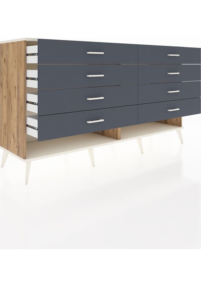Hyperion Konsol 8 Çekmeceli 176x44x99 Çam-aytaşı/antrasit Atlas Çam/aytası - Atlas Çam Hyperion Konsol 8 Çekmeceli 176x44x99 Çam-aytaşı/antrasit Atlas Çam/aytası - Atlas Çam