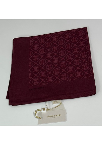 Pierre Cardin Elegans Monogram Eşarp - 1090750 -942 Koyu Bordo Koyu Bodro