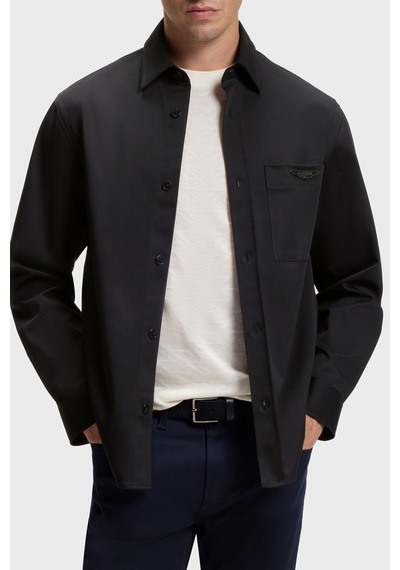 Boss Lgoolu Pamuklu Relaxed Fit Uzun Kollu Gömlek Erkek Gömlek 50567166 001 Siyah SİYAH