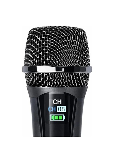 Profesyonel Çiftli Kablosuz Mikrofon Seti Karaoke Şarj Edilebilir 50 Metre Çok Renkli