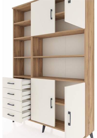 Arges Dolap 9 Raflı 4 Çekmeceli 4 Kapaklı 132x30x195 Çam-ayta... Çam Arges Dolap 9 Raflı 4 Çekmeceli 4 Kapaklı 132x30x195 Çam-ayta... Çam