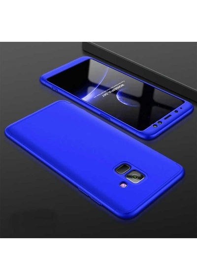 Galaxy Uyumlu A6 2018 Kılıf Zore Ays Kapak Mavi