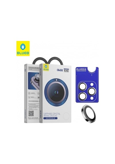 B Sapphire İphone 15 Pro / 16 Pro / 15 Pro Max / 16 Pro Max Uyumlu 9 Mohs Kamera Lens Koruyucu - Gri