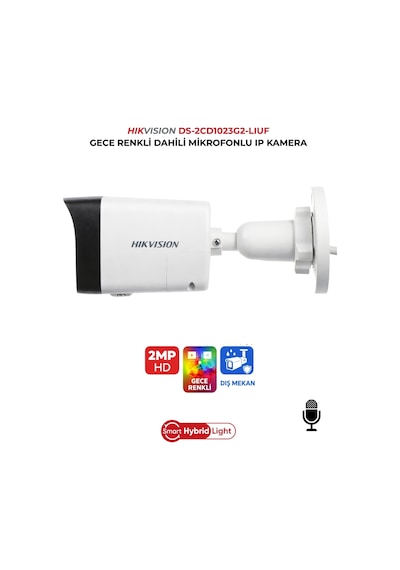 Ds-2cd1023g2-lıuf 2mp Sd Kartlı Ip Kamera 512gb Destekli Renkli Ve Sesli