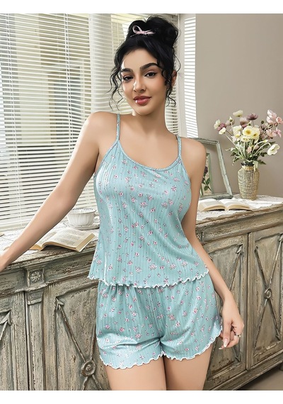 Hadpols Premium Modern Askılı Salaş Kadın Şortlu Pijama Takımı Uyku Seti Diğer