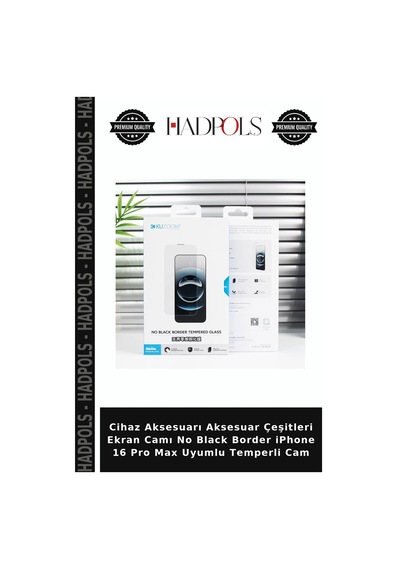 Cihaz Aksesuarı Aksesuar Çeşitleri Ekran Camı No Black Border İphone 16 Pro Max Uyumlu Temperli Cam