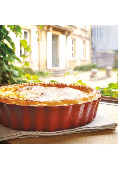 Emile Henry Tart Börek Fırın Kabı Yuvarlak 28 Cm Turuncu/toscane Turuncu
