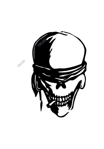 Skull Kurukafa Sticker Yapıştırma 15Cm