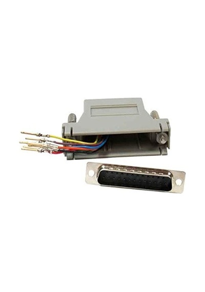 Modüler Çevirici - 25 Pin D-Sub Erkek - Rj45 Dişi