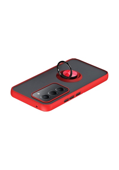 Xiaomi Redmi 15 4g Uyumlu Montreal Yüzüklü Silikon Kapak - Kırmızı