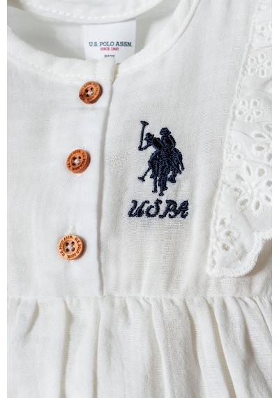 U.s. Polo Assn. Kız Bebek Krem Şort Takım 5274-50083 Krem
