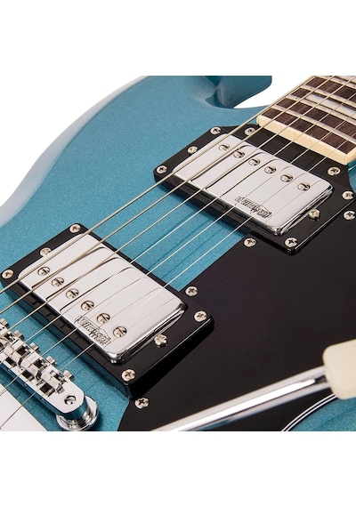 Vintage Vs6 Reissued Vibrola Tailpiece Elektro Gitar - Gun Hill Blue