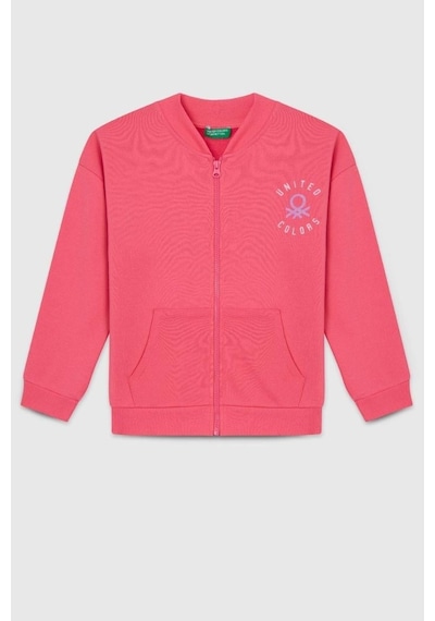 United Colors Of Benetton Kız Çocuk Bnt-g23334 Sweatshirt Pembe-1915 Pembe