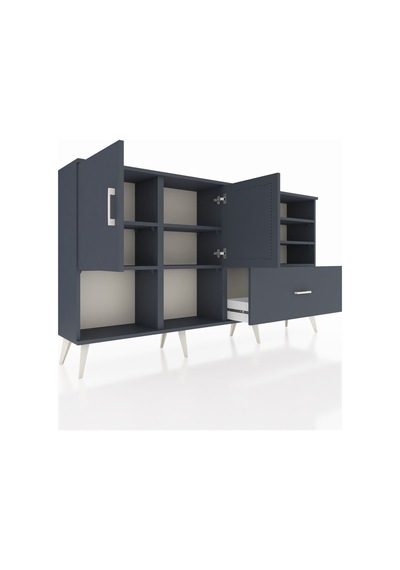 Arges Konsol 7 Raflı Tek Çekmeceli 2 Kapaklı 176x30x99 Antrasit-antrasit Antrasit - Antrasit Arges Konsol 7 Raflı Tek Çekmeceli 2 Kapaklı 176x30x99 Antrasit-antrasit Antrasit - Antrasit