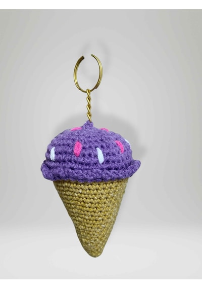 Amigurumi Külah Anahtarlık 10-11 Cm Sevimli El Örgüsü Hediyelik Anahtar Ve Çanta Aksesuarı Kod:105