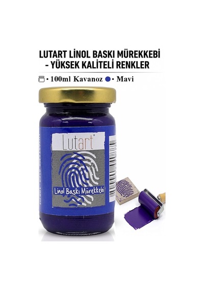 Linol Mürekkebi 100 Ml 1 Adet Lutart Linol Baskı Boya Mürekkebi Blok Baskı Sanat Su Bazlı Matbaa Mürekkebi Hobi Mavi
