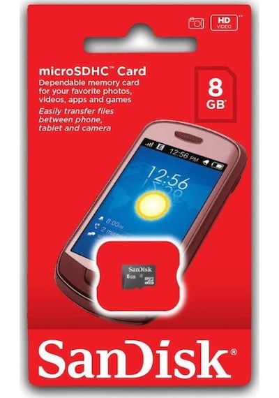 Sandisk SDSDQM-008G-B35 MicroSDHC 8 GB Class 4 Hafıza Kartı