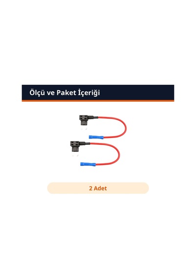 Trobus Fuse Tap Sigorta Çoklayıcı Mini Bıçak Tipi Adaptör 2 Adet Diğer