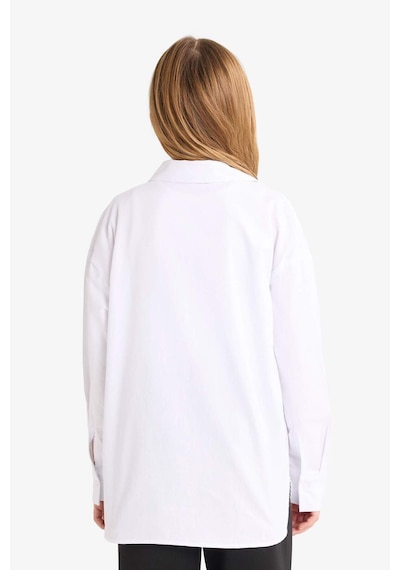 Defacto Kız Çocuk Okula Dönüş Regular Fit Oxford 2li Uzun Kollu Gömlek F9954a825auwt34 Beyaz