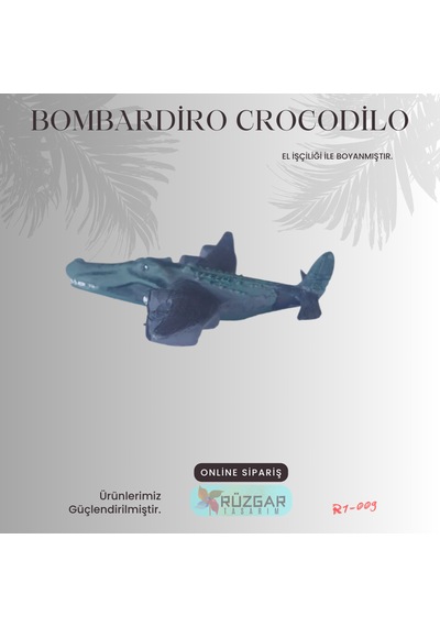 Bombardiro Crocodilo Tung Tung Sahur Kanat Boyutu 15 Cm Figür