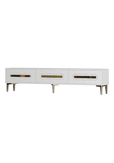 Tsa1806bg Rany Tv Sehpası Beyaz-gold 180cm Beyaz - Altın
