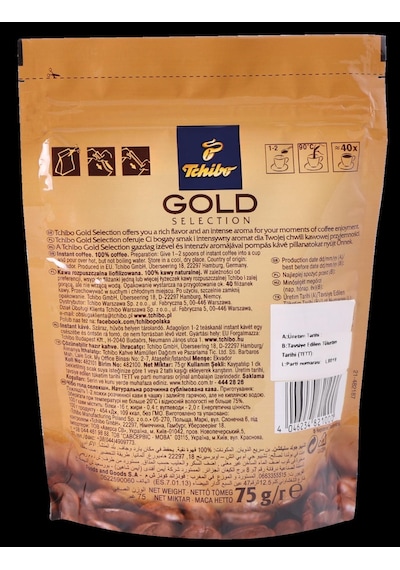 Tchibo Gold Selection Çözünebilir Kahve Ekonomik Paket 75 Gr. 8'li Paket Granül