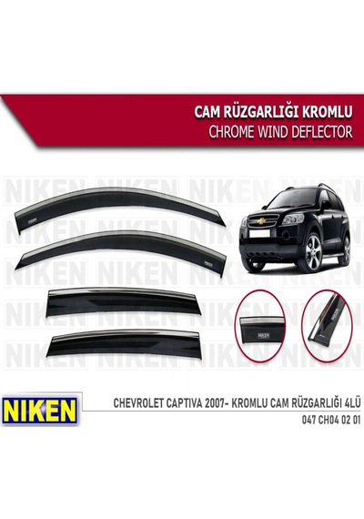 Cam Rüzgarlığı Niken Kromlu Chevrolet Captiva 2007 Sonrası 4lü