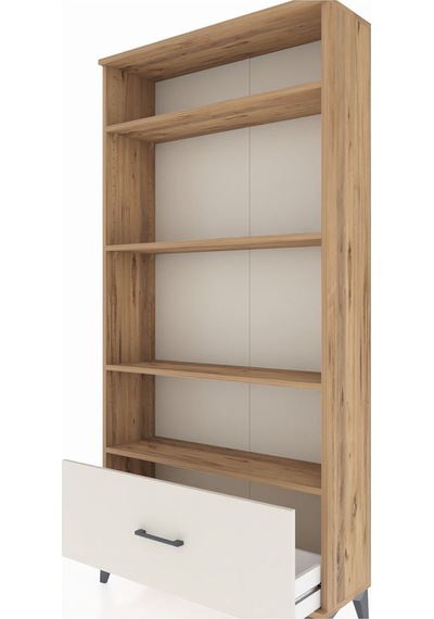 Arges Dolap 4 Raflı Tek Çekmeceli 88x30x182 Çam-aytaşı Atlas Çam