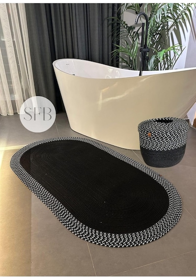 Home Turko Jüt, Sepetli Banyo, Mutfak, Balkon Paspas Takımı, Mutfak Halısı, Banyo Paspası, Yıkanabilir Paspas 60 Diğer