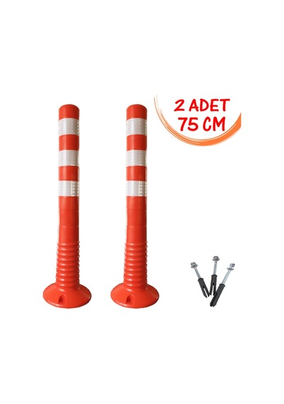 Delinatör 75 Plastik Esnek Ucuz Otopark Araç Delinatörü Yol Duba